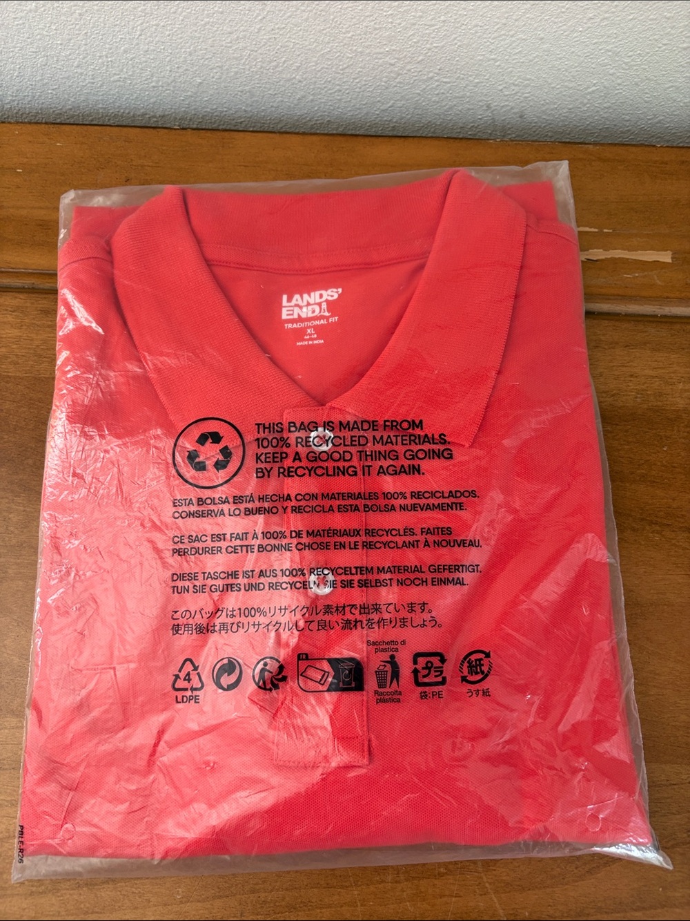 Lands End NIB Polo Shirt Size XL